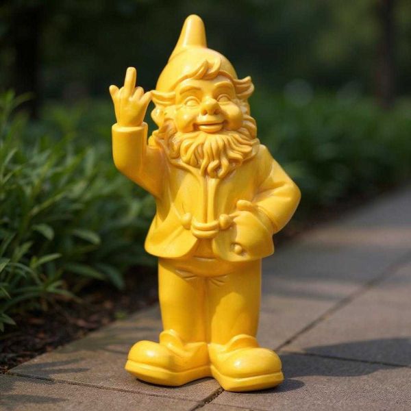 Nain de jardin en résine F*ck 16 x 12 x 32 cm - STOOBZ