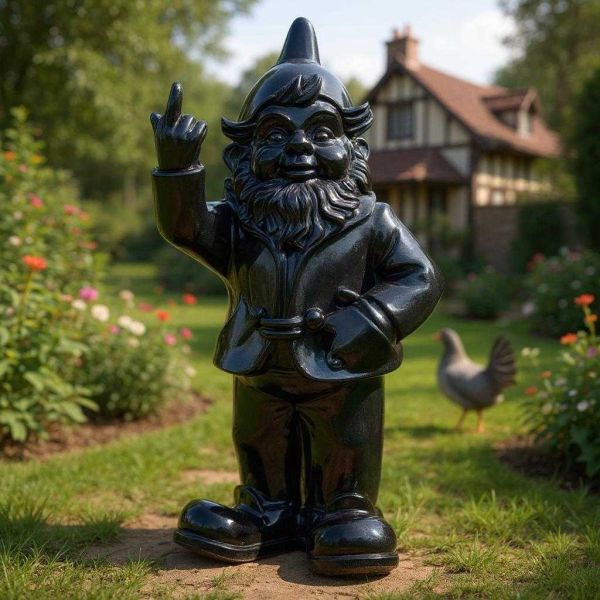 Nain de jardin en résine F*ck 16 x 12 x 32 cm - STOOBZ