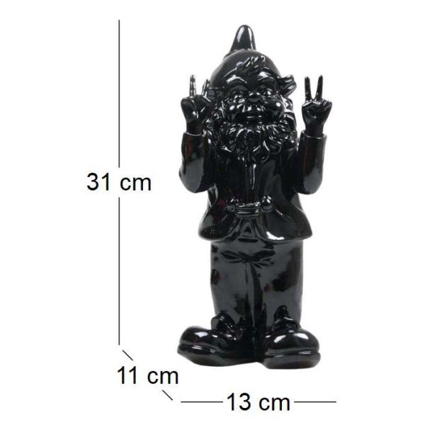 Nain de jardin en résine 13 x 11 x 31 cm Peace - IMH-0408