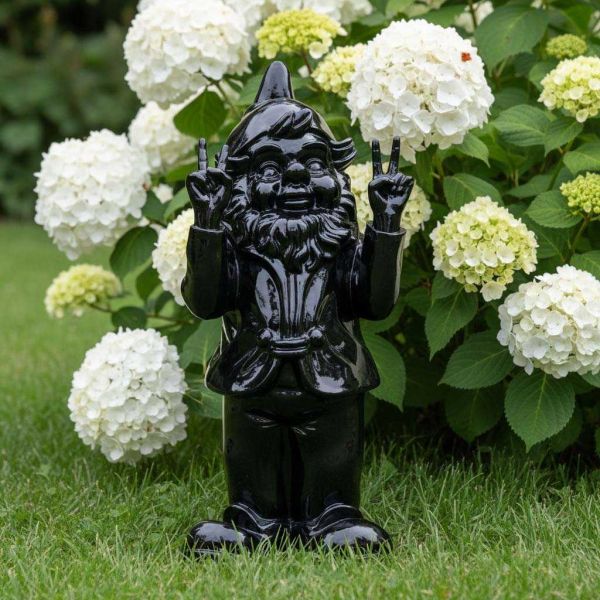 Nain de jardin en résine 13 x 11 x 31 cm Peace - STOOBZ