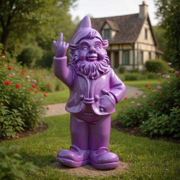 Nain de jardin en résine F*ck 16 x 12 x 32 cm - STOOBZ