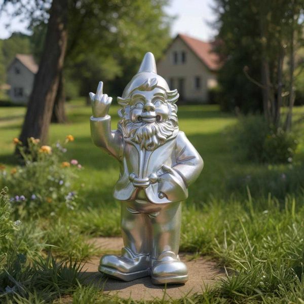 Nain de jardin en résine F*ck 16 x 12 x 32 cm - STOOBZ