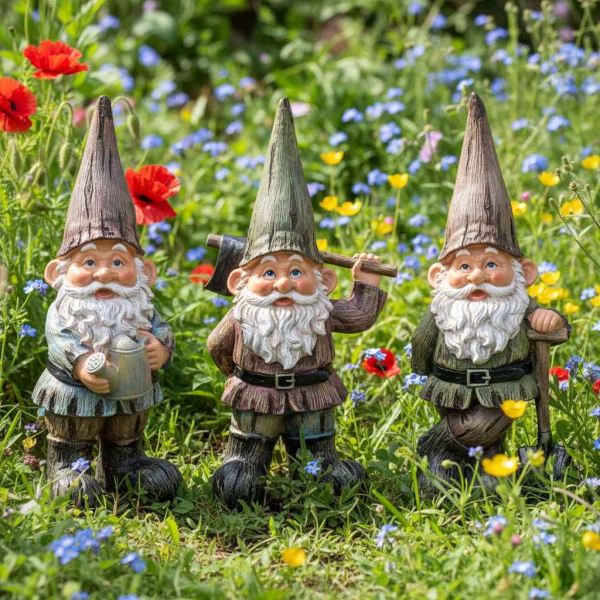 Nain de jardin en résine jardinier 40 cm - SID