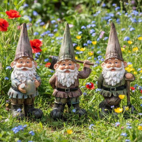 Nain de jardin en résine jardinier 40 cm - SID