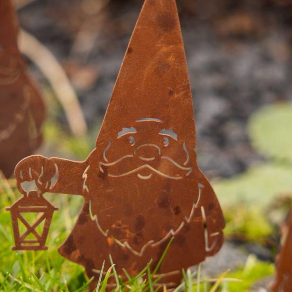 Nains de jardin en métal rouillé sur pic (Lot de 4) - 18,90