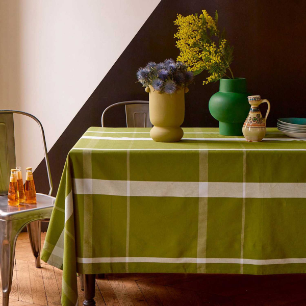 Nappe en coton bio La nonna pistacchio - SDE-0914