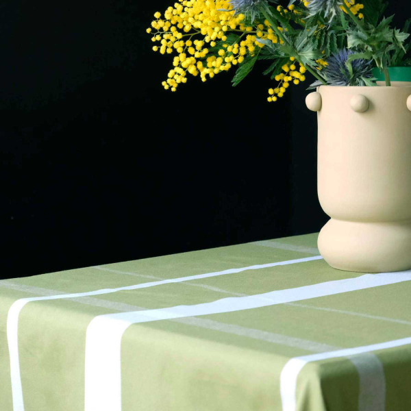 Nappe en coton bio La nonna pistacchio - 