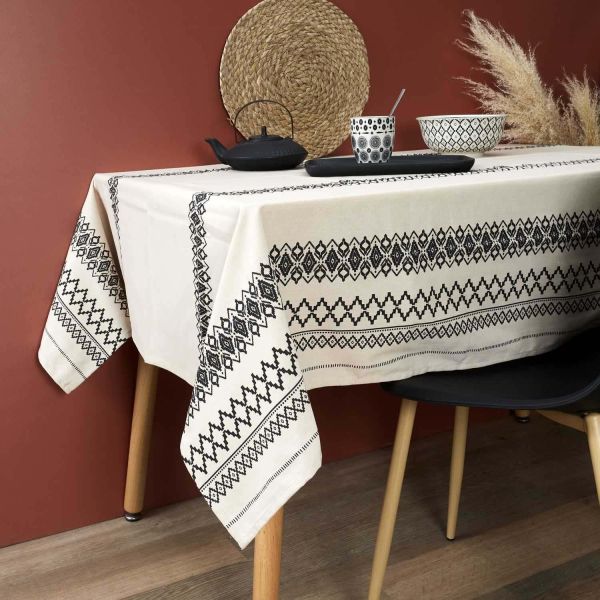 Nappe en coton imprimé 140 x 250 cm - THE HOME DECO FACTORY