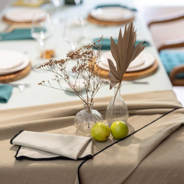 Nappe en coton recyclé Grace 140 x 140 cm - SDE-0866