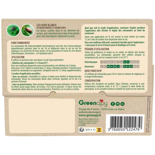 Nématodes Hb anti vers blancs - 