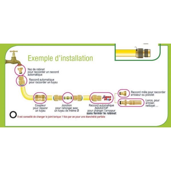 Nez de robinet automatique femelle en laiton - BOT-0130