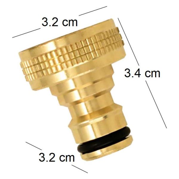 Nez de robinet automatique femelle en laiton - 5