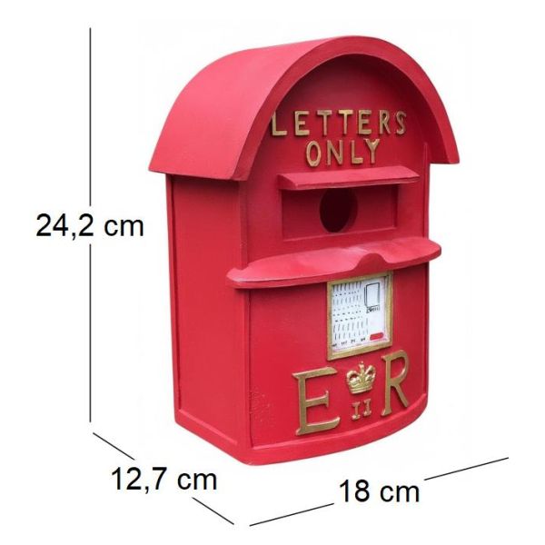 Nichoir boite à lettres britannique rouge - VID-0101