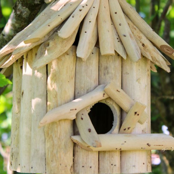 Nichoir carré en bois d'albésia à suspendre - 28,90