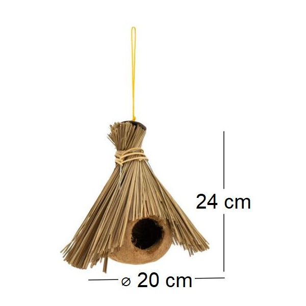 Nichoir en coco à suspendre Jiabong - AUB-4903