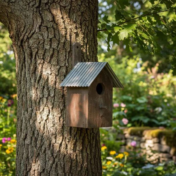 Nichoir oiseau bois et zinc - AUBRY GASPARD