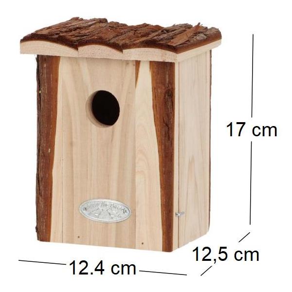 Nichoir pour oiseaux avec toît en écorce - ESS-1496