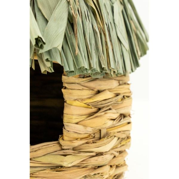 Nichoir en paille et bambou. - AUB-7108