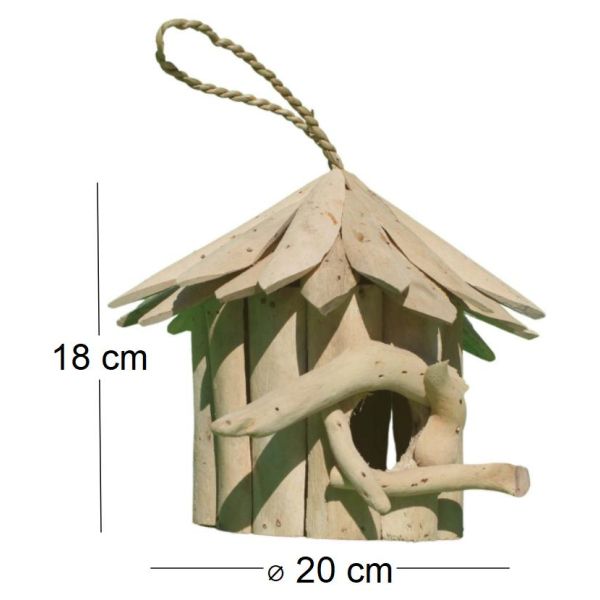 Nichoir rond en bois d'albésia - 5