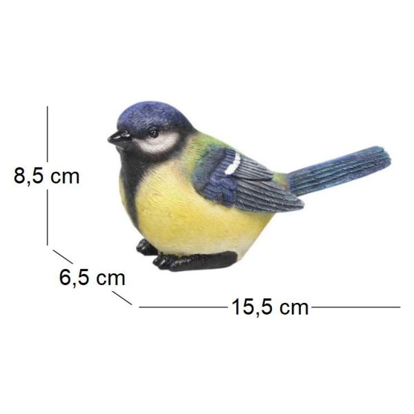 Oiseau mésange charbonnière en résine - IMH-0167