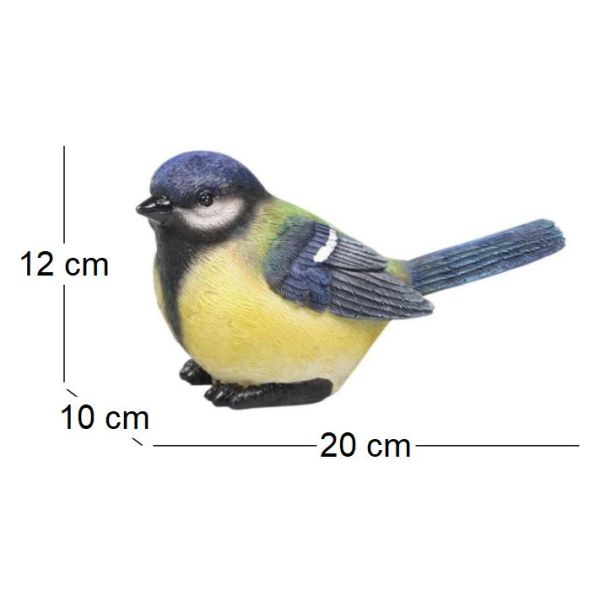 Oiseau mésange charbonnière en résine - IMH-0168