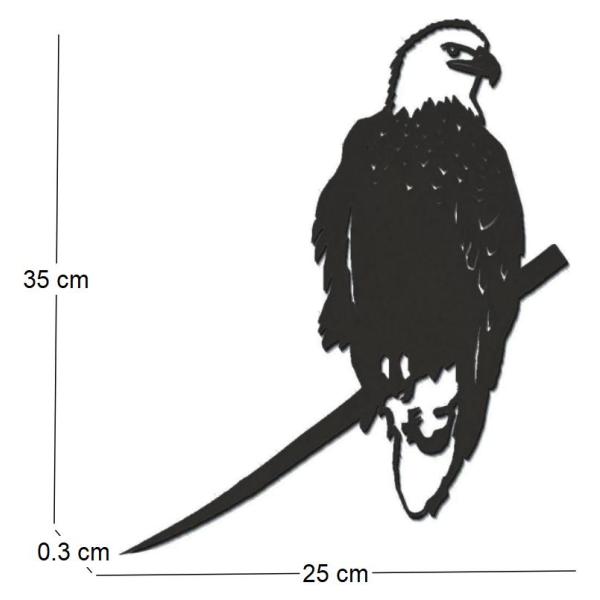 Oiseau sur pique aigle en acier corten - 6