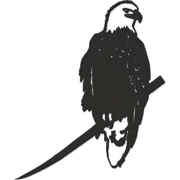Oiseau sur pique aigle en acier corten