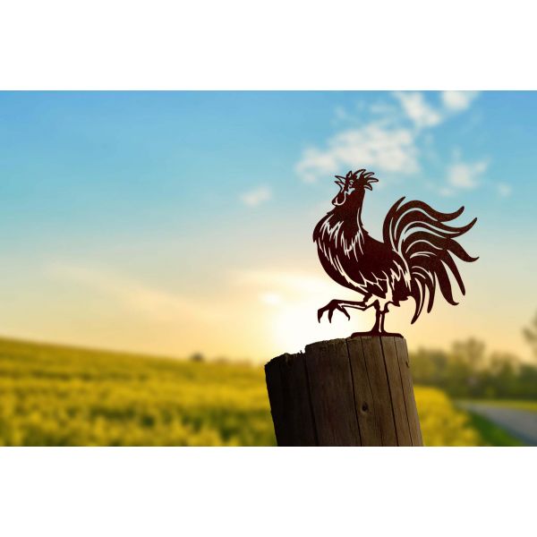 Oiseau sur pique coq gaulois emblème de la France - METALBIRD