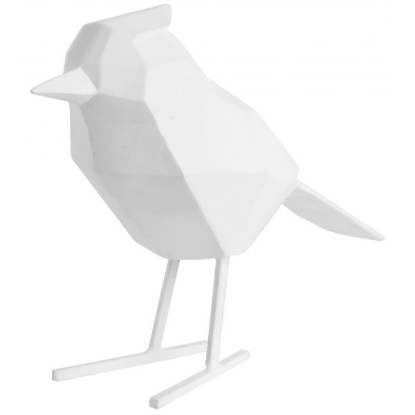 Oiseau en résine mat origami 24cm