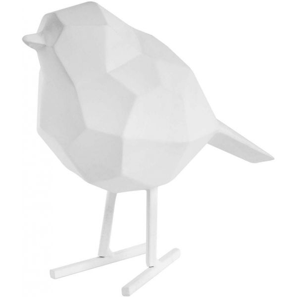 Oiseau en résine mat origami 17cm