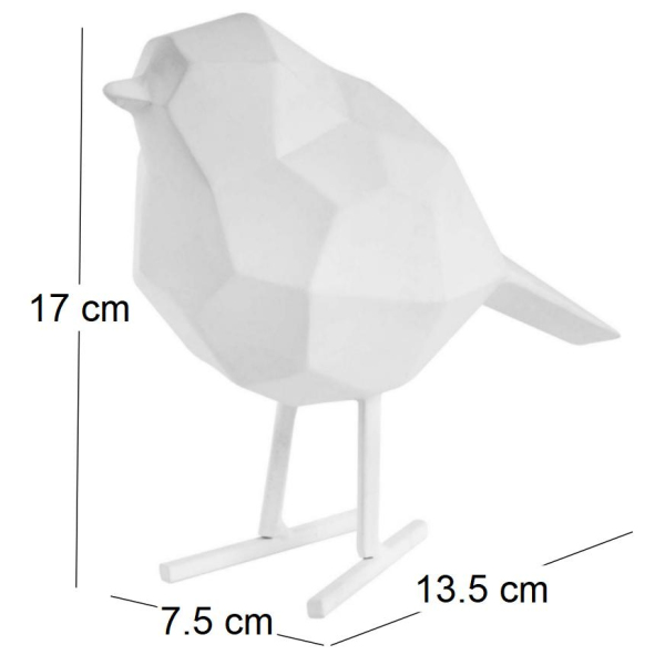 Oiseau en résine mat origami 17cm - PRE-0226