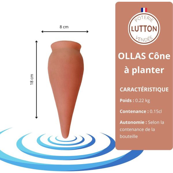 Ollas à planter en argile Cône - POT-0109