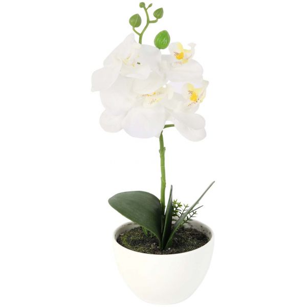 Orchidée artificielle pot en céramique 30 cm