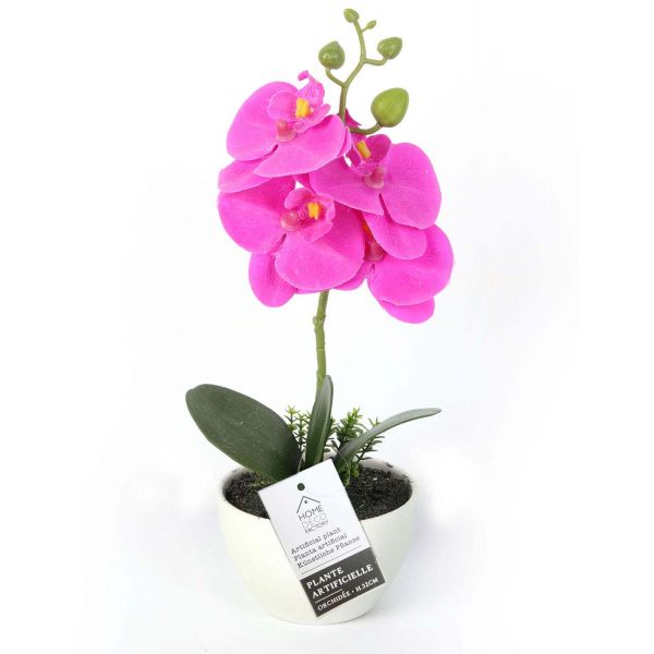 Orchidée artificielle pot en céramique 30 cm - CMP-3046