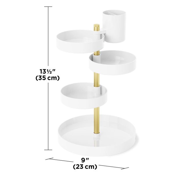 Organisateur de salle de bain 5 plateaux rotatifs Pirouette - UMB-0647