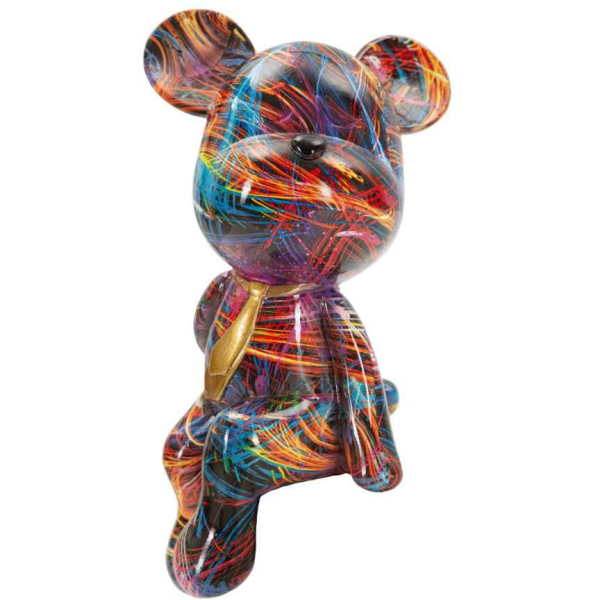 Ourson décoratif en polyrésine Psyco - 33,90
