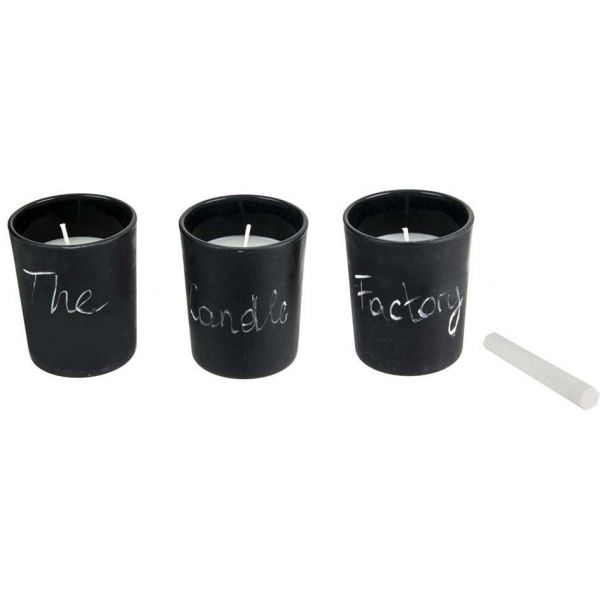 Pack 3 bougies ardoise senteur vanille Factory - 5,90