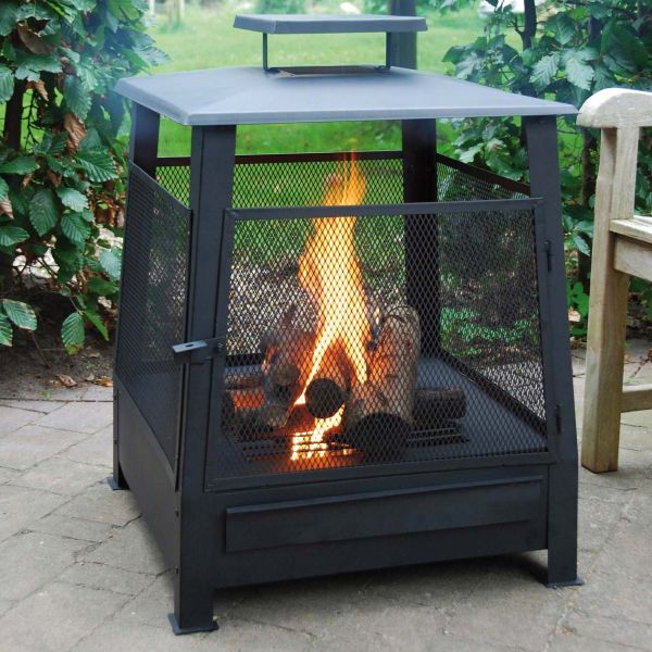 Pagode chauffe-terrasse grillagée - FANCY FLAMES
