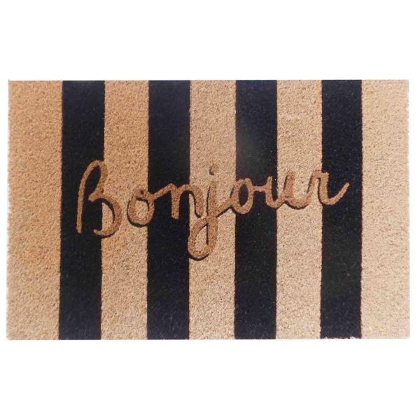 Paillasson en fibres de coco 60 x 40 cm Stripe