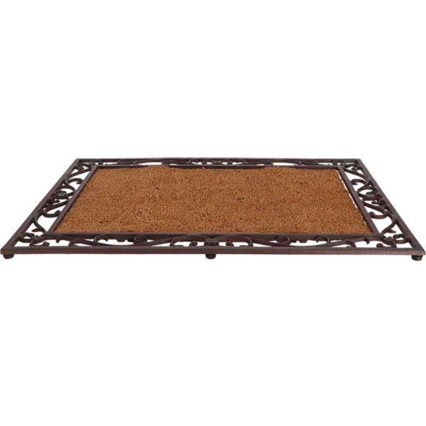 Paillasson antique en coco et fonte - 6