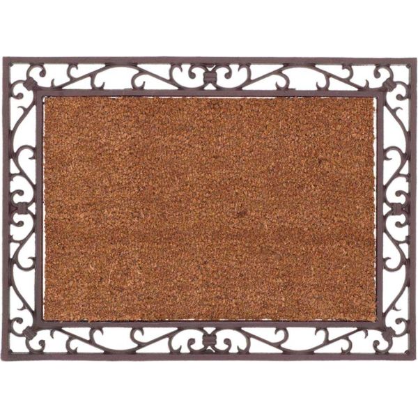 Paillasson antique en coco et fonte