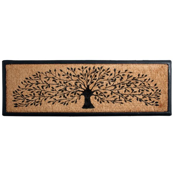 Tapis d'entrée extérieur caoutchouc motif coeur 40 x 70 cm