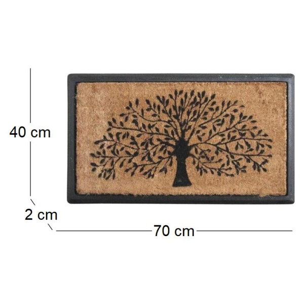 Paillasson arbre en coco et latex - AUB-1032