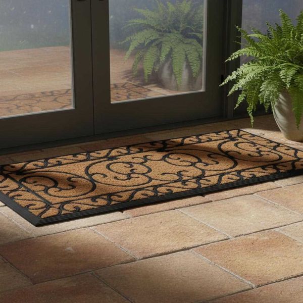 Paillasson en caoutchouc coco Arabesque XL - BEST FOR BOOTS