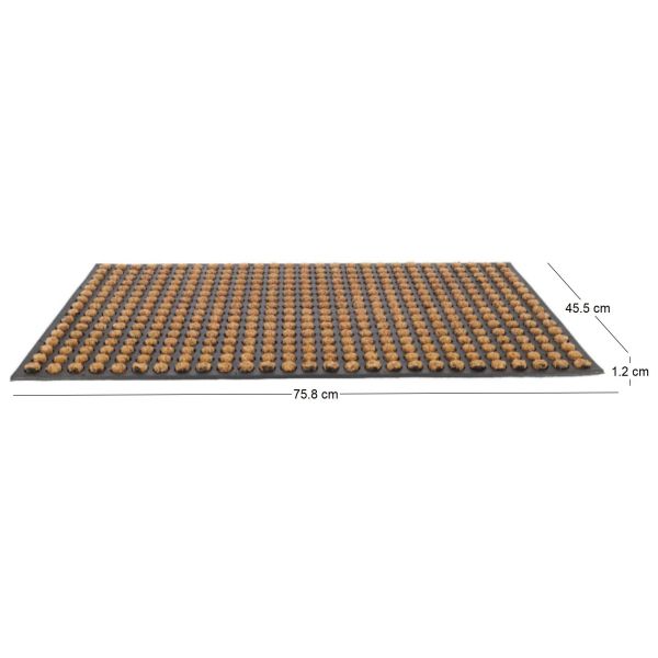 Paillasson en caoutchouc et coco 76 x 45,5 cm - 8,34