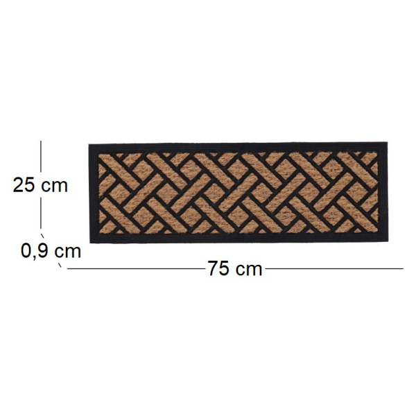 Paillasson caoutchouc et coco Tissage - ESS-1919