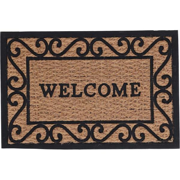 Paillasson caoutchouc et coco Welcome