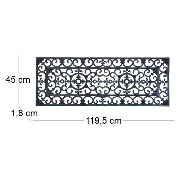 Paillasson en caoutchouc style victorien - ESS-0686