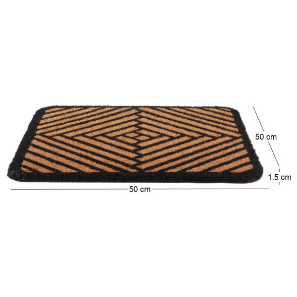 Paillasson carré en fibres de coco et caoutchouc 50 x 50 cm - 5