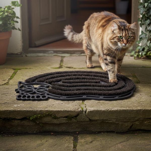 Paillasson chat fonte et coco - AUBRY GASPARD